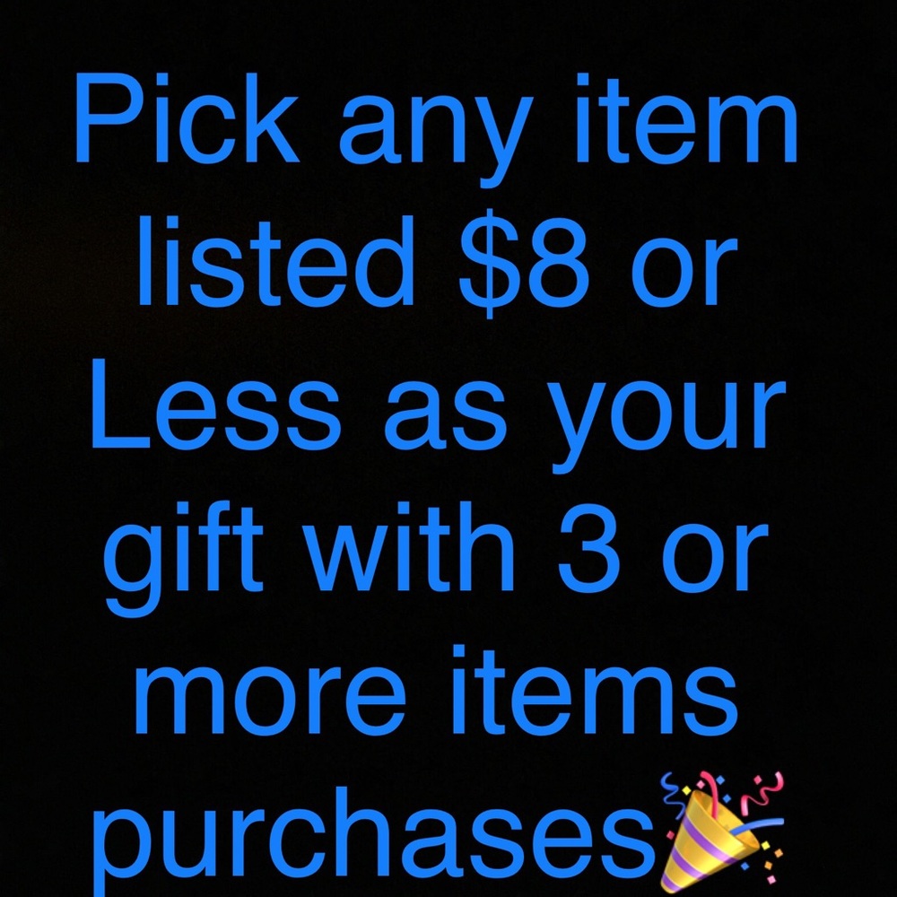 Free gift with any 3 items or more